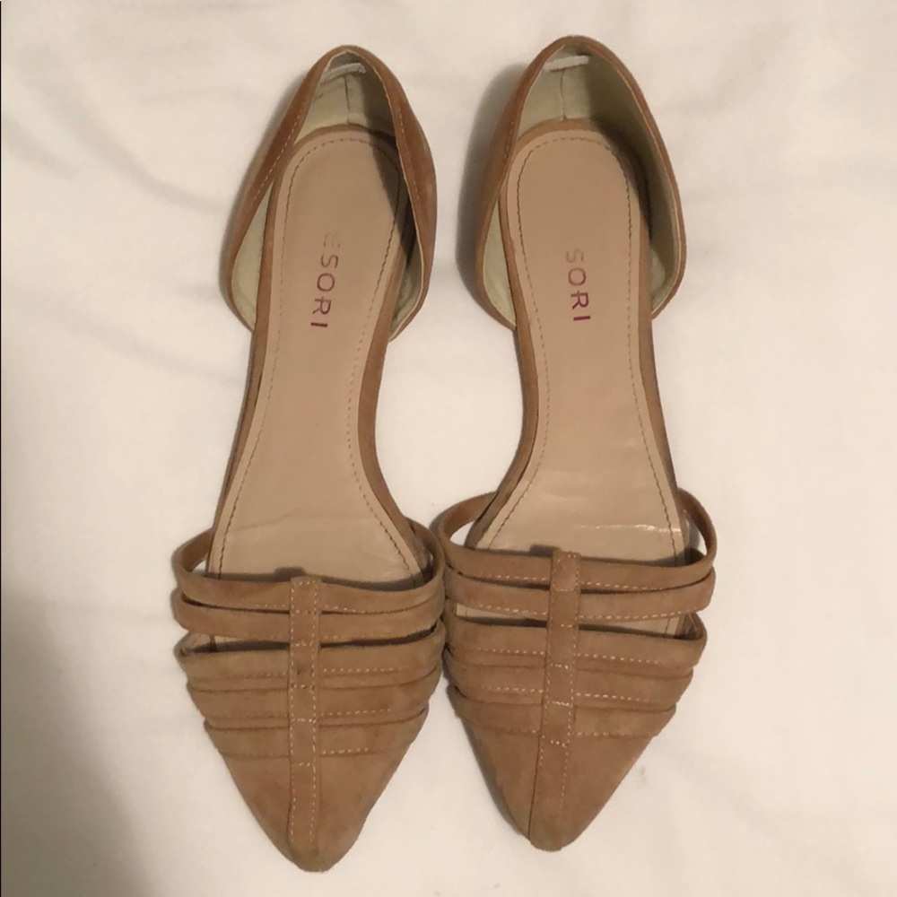Tan Suede Flats